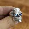 Gothic Skull Smile 925 Sterling Silver Handmade Vintage Retro Punk Biker Ring