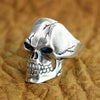 Gothic Skull Smile 925 Sterling Silver Handmade Vintage Retro Punk Biker Ring