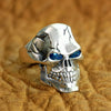 Gothic Skull Smile 925 Sterling Silver Handmade Vintage Retro Punk Biker Ring