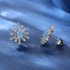 Austrian Crystal Snowflake Flower Pendant Necklace Earrings Set