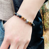 Natural Lava Stone Multicolor Beaded Skull Bracelet