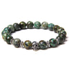 Natural Lava Stone Multicolor Beaded Skull Bracelet
