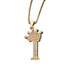 King Crown Alphabet Initial Letter Pendant 24 Various Chain Necklace in Gold-Necklaces-Innovato Design-I-Innovato Design