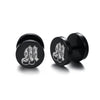 10mm Stainless Steel Stud Hoop Initials 26 Letter Stud Barbell Earrings for Men Women-Earrings-Innovato Design-M-Innovato Design
