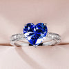 Crystal Wedding Heart Shaped Cubic Zirconia Engagement Women Ring