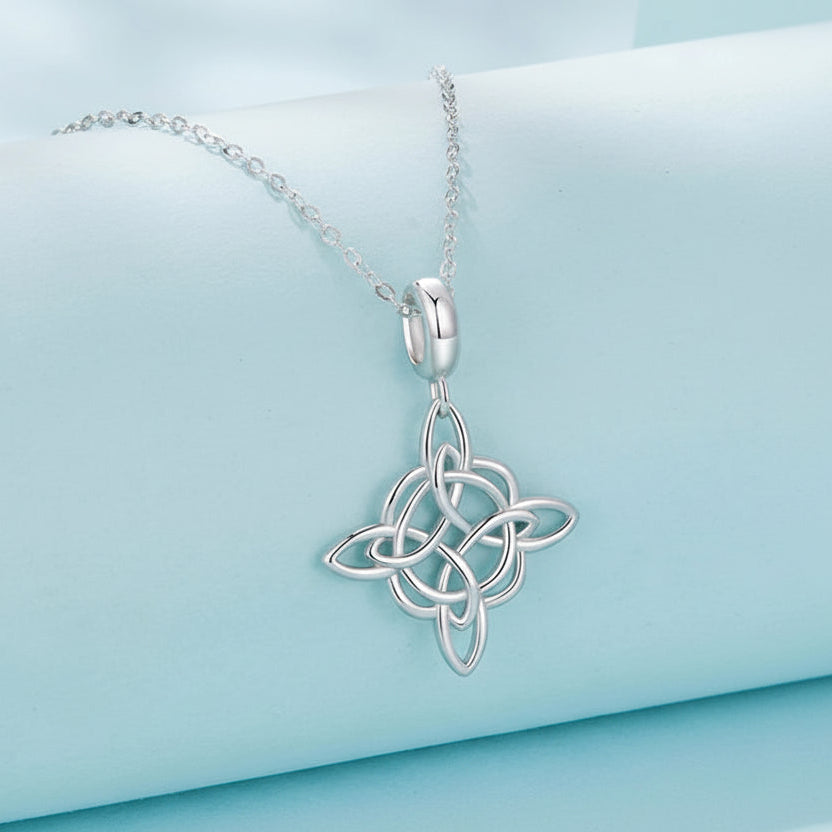 Celtics Knot Cross Fashion Pendant Necklace 925 Sterling Silver