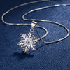 Austrian Crystal Bridal Snowflake Necklace Earrings Set Clear Silver-Tone