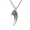 Wolf Tribal Men Stainless Steel Necklace Pendant Silver 24 inch Chain