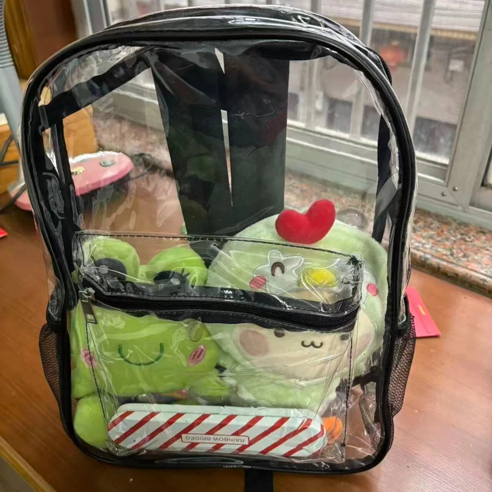 PVC Transparent School Backpack for Teenagers
