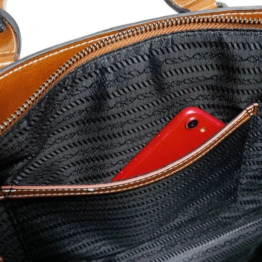 Fashion Designer Oil Wax Leather Tote Bag, Shoulder Bag and Handbag
