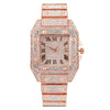 Rhinestone Diamond-Studded Stainless Steel Band Fashion Hip-hop Quartz Watch