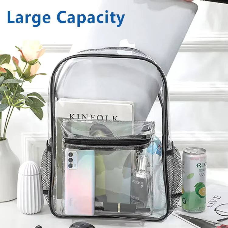 PVC Transparent School Backpack for Teenagers
