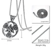 Men's Stainless Steel Pendant Necklace Silver Tone Black Irish Celtic Knot Triquetra