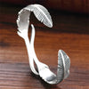Men Women's Stainless Steel Bracelet Bangle Cuff Silver Tone Angel Wing Feather