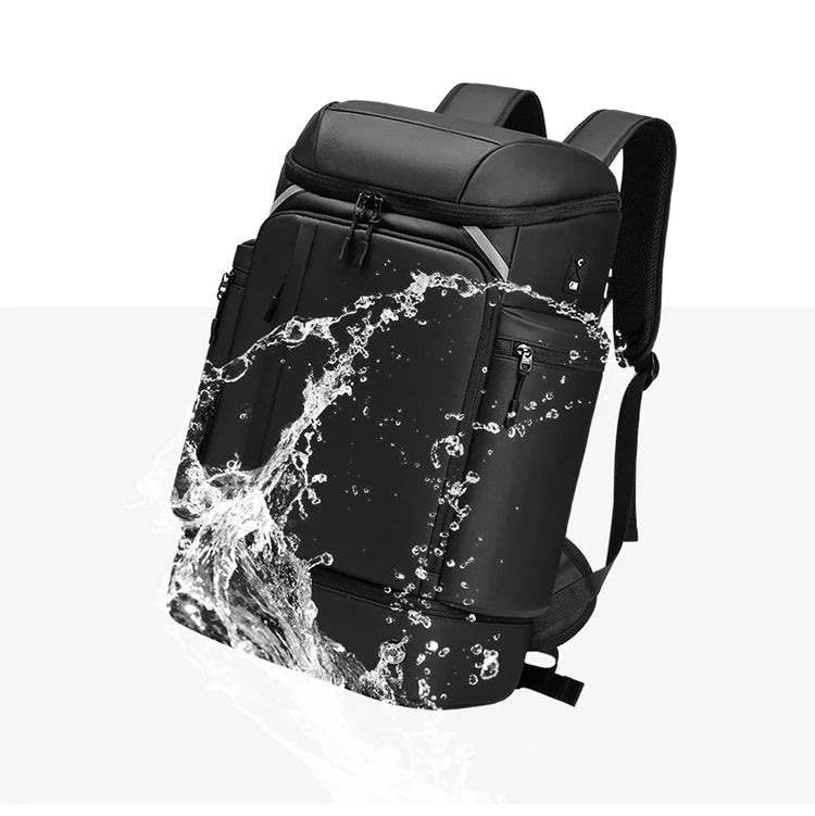Multifunction Waterproof USB Charging 45 Liter Backpack with Shoe Compartment
