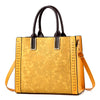 Casual Embroidery PU Leather Tote Bag, Shoulder Bag and Handbag