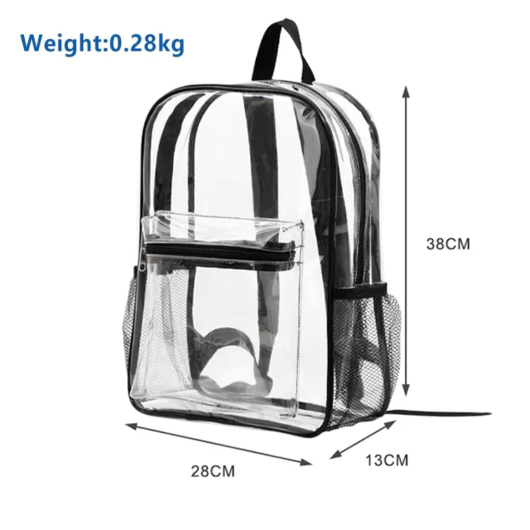 PVC Transparent School Backpack for Teenagers