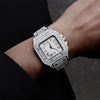 Rhinestone Diamond-Studded Stainless Steel Band Fashion Hip-hop Quartz Watch