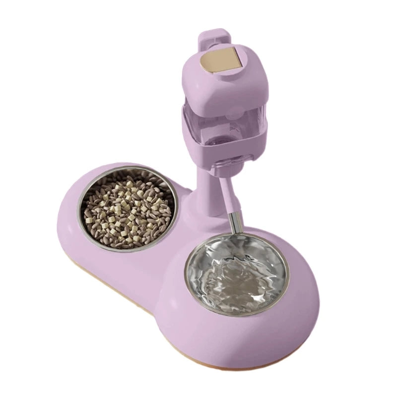 Innovato Design - Adjustable 2 in 1 Water Bowls Pet Feeder Double Bowl
