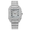 Rhinestone Diamond-Studded Stainless Steel Band Fashion Hip-hop Quartz Watch