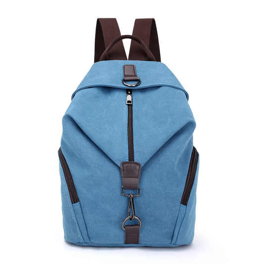 Blue Denim Canvas 20 Liter Backpack for Teenage Girls