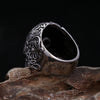 Skull and Cubic Zirconia Punk Style Men's Engraved Ring