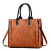 Casual Embroidery PU Leather Tote Bag, Shoulder Bag and Handbag