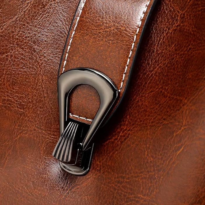 Luxury Oil Wax Leather Tote Bag and Handbag