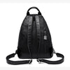 Large Capacity Waterproof Lightweight Chain and Tassel Preppy Style PU Leather Travel Backpack