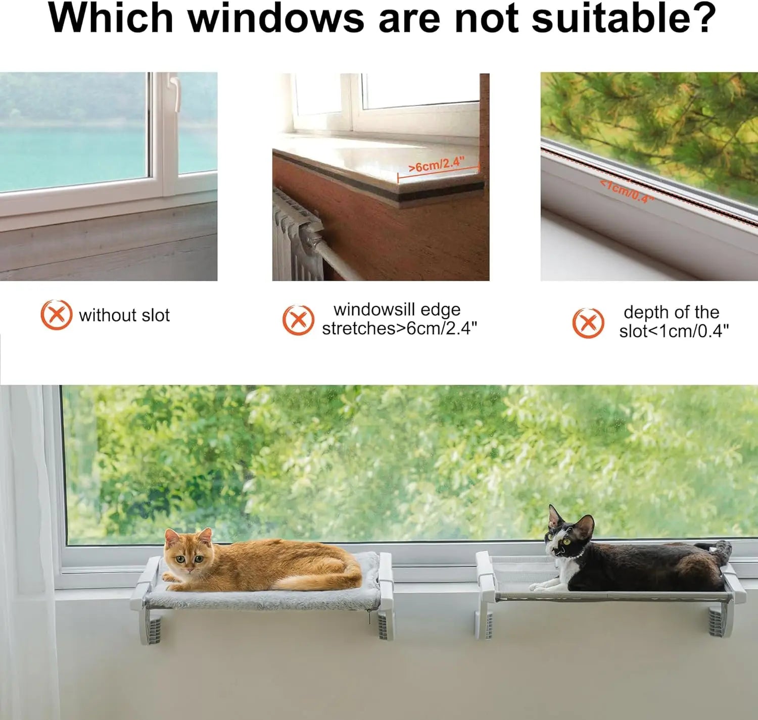 Innovato Design - Adjustable Cat Window Perch Hammock Bed Easy to Install