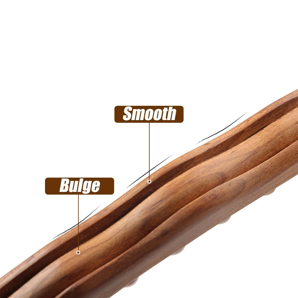 Wooden Pain Relief Handheld Massage Roller – Deep Tissue Acupressure Tool for Foot & Body Massage