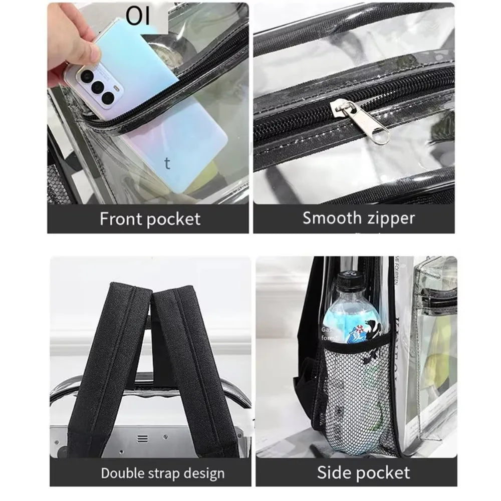 PVC Transparent School Backpack for Teenagers