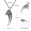 Wolf Tribal Men Stainless Steel Necklace Pendant Silver 24 inch Chain