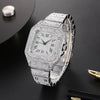 Rhinestone Diamond-Studded Stainless Steel Band Fashion Hip-hop Quartz Watch