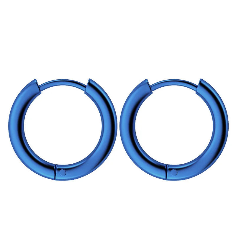 Stainless Steel Unique Small Hoop Earrings for Women Men Huggie Earrings