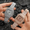 Rhinestone Diamond-Studded Stainless Steel Band Fashion Hip-hop Quartz Watch
