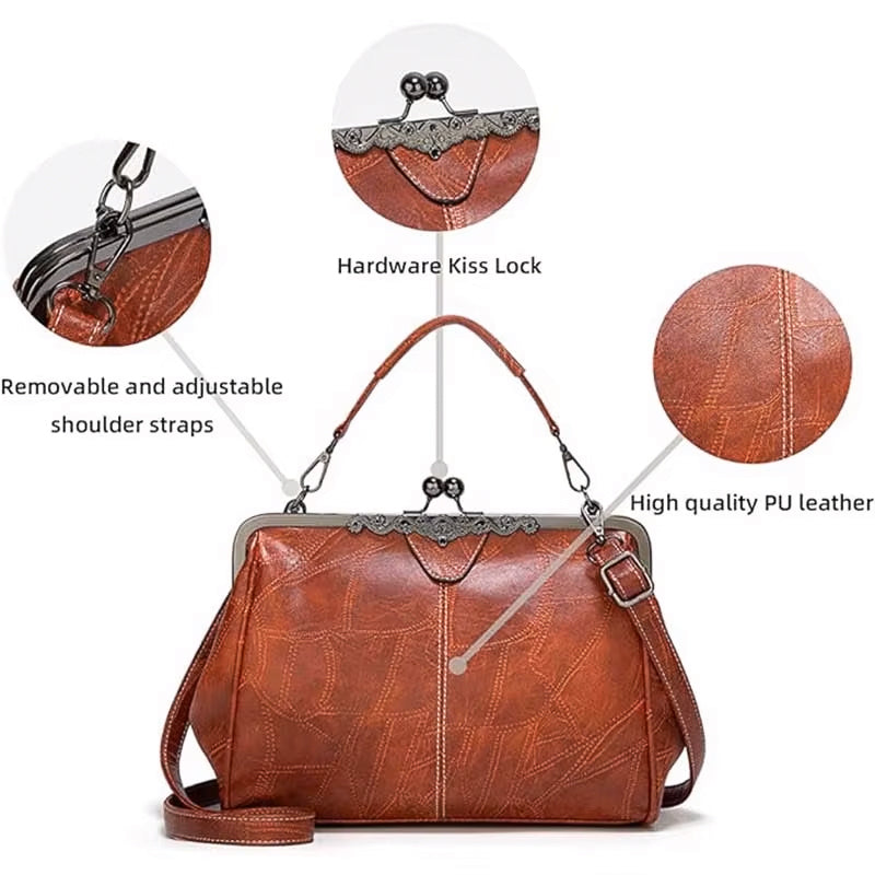 Casual Clutch Purse PU Leather Tote Bag, Crossbody Bag and Handbag