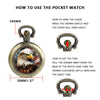 Classic Pocket Watch with Aquila Eagle American Flag