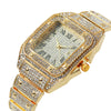 Rhinestone Diamond-Studded Stainless Steel Band Fashion Hip-hop Quartz Watch