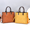 Casual Embroidery PU Leather Tote Bag, Shoulder Bag and Handbag