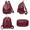 Large Capacity Leather School Bag and Travel Backpack