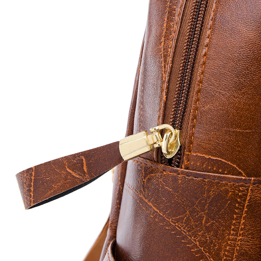 Luxury Multifunction PU Leather Embossed Bag and Backpack