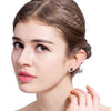 4 Pairs Stainless Steel Men Women Stud Earrings Square Cubic Zirconia Piercing 20G 6-8mm