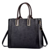 Casual Embroidery PU Leather Tote Bag, Shoulder Bag and Handbag