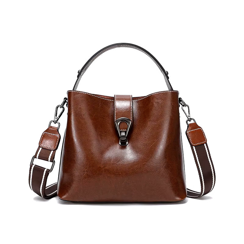 Luxury Oil Wax Leather Tote Bag and Handbag