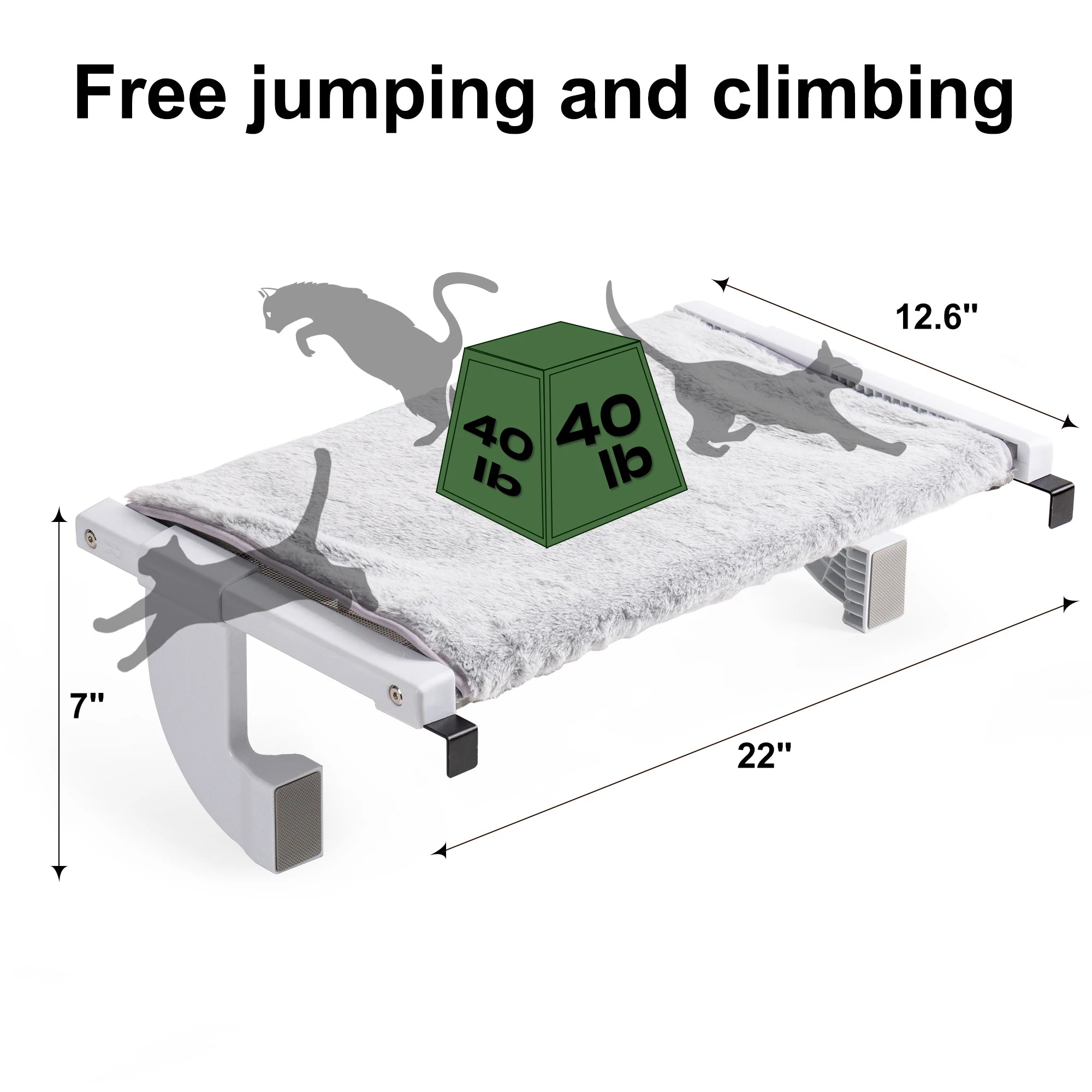 Innovato Design - Adjustable Cat Window Perch Hammock Bed Easy to Install