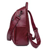 Large Capacity Leather School Bag and Travel Backpack