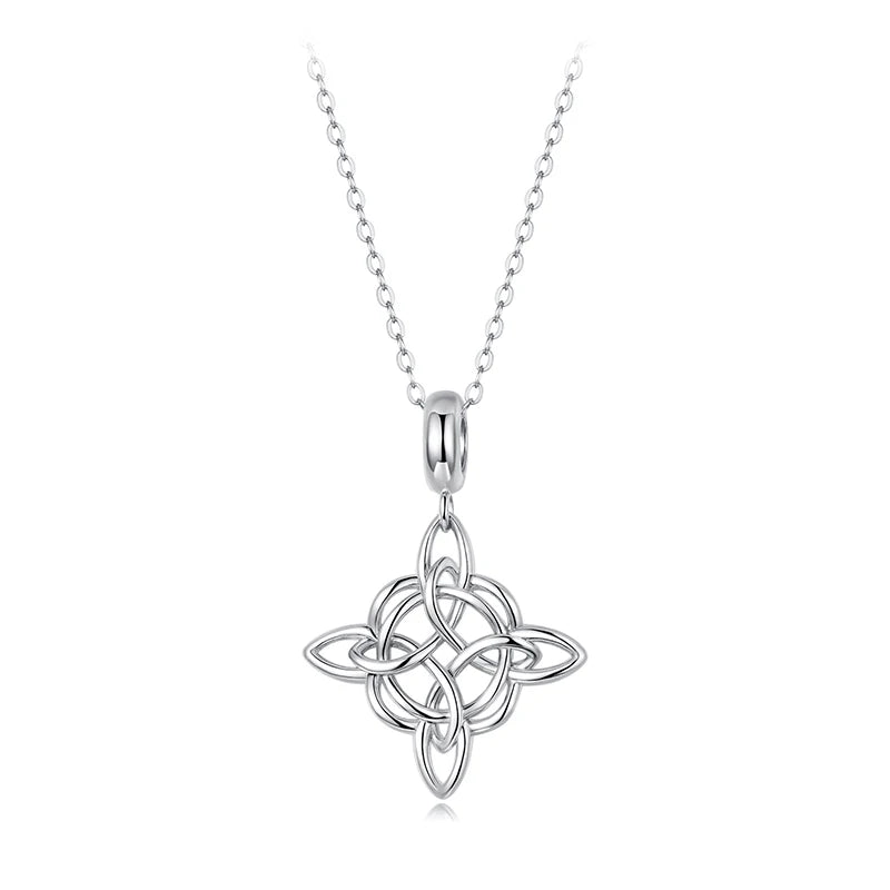 Celtics Knot Cross Fashion Pendant Necklace 925 Sterling Silver