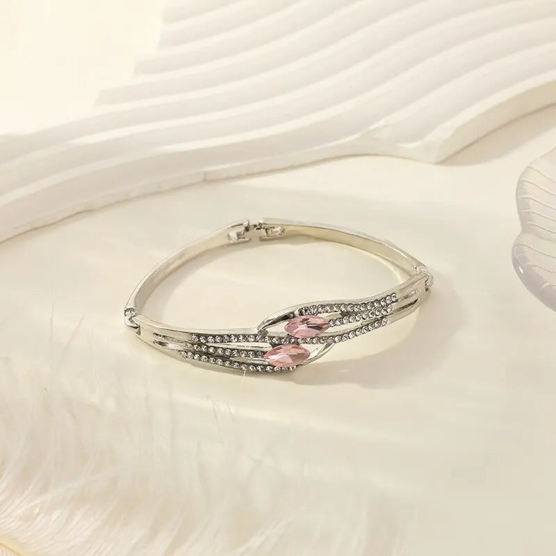 Austrian Crystal Flame Necklace, Bracelet & Earrings Fashion Jewelry Set