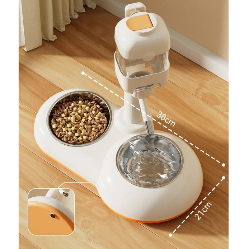 Innovato Design - Adjustable 2 in 1 Water Bowls Pet Feeder Double Bowl